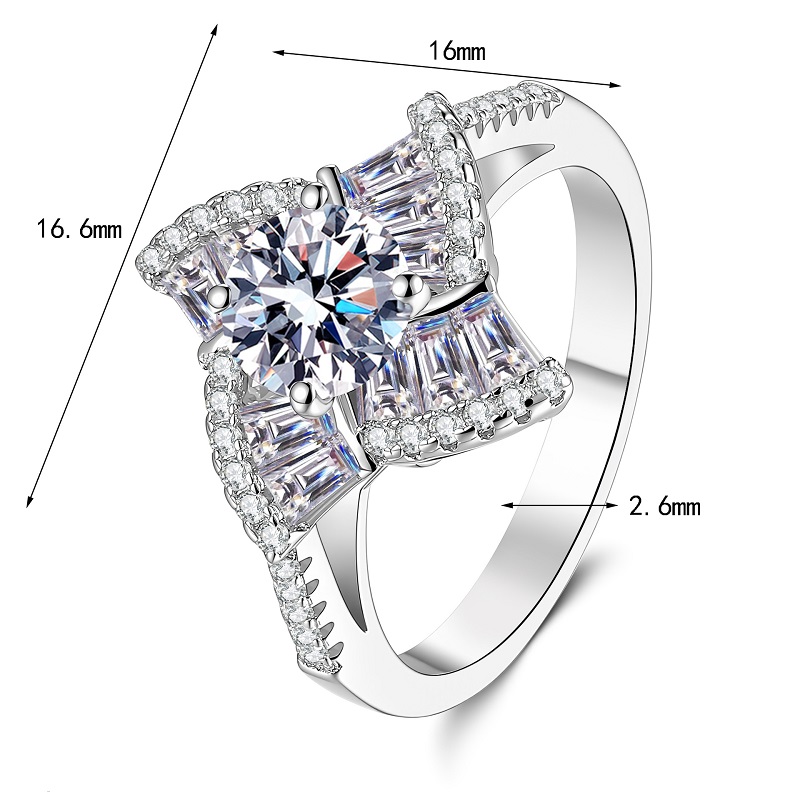 Apaison Sparkling 1 Carat D Co - Moissanite Engagement Ring 1 Carat ulasan dan harga