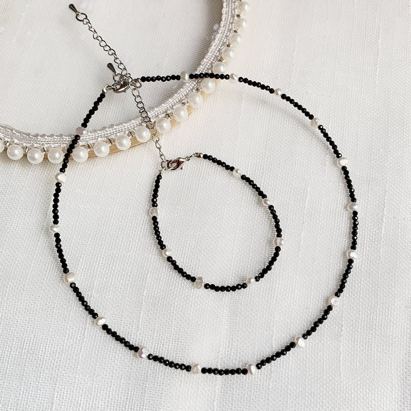 Fashion Healing Jewelry 2MM Sm - Pearl Choker Necklace Vintage ulasan dan harga