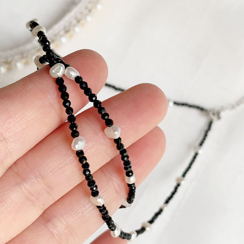Fashion Healing Jewelry 2MM Sm - Pearl Choker Necklace Vintage ulasan dan harga