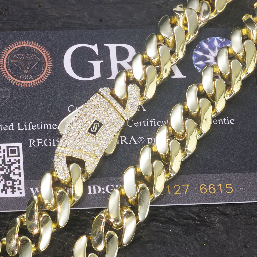 ESKEEM New 925 Silver Monaco C - Cuban Link Chain 12Mm ulasan dan harga
