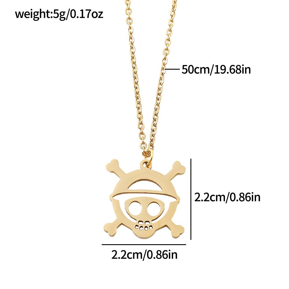 Anime Skull Alloy Hollow Penda - Anime Pendant Necklace ulasan dan harga