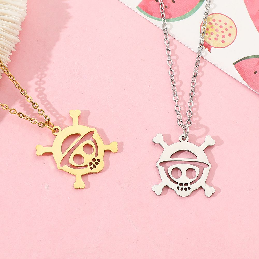 Anime Skull Alloy Hollow Penda - Anime Pendant Necklace ulasan dan harga