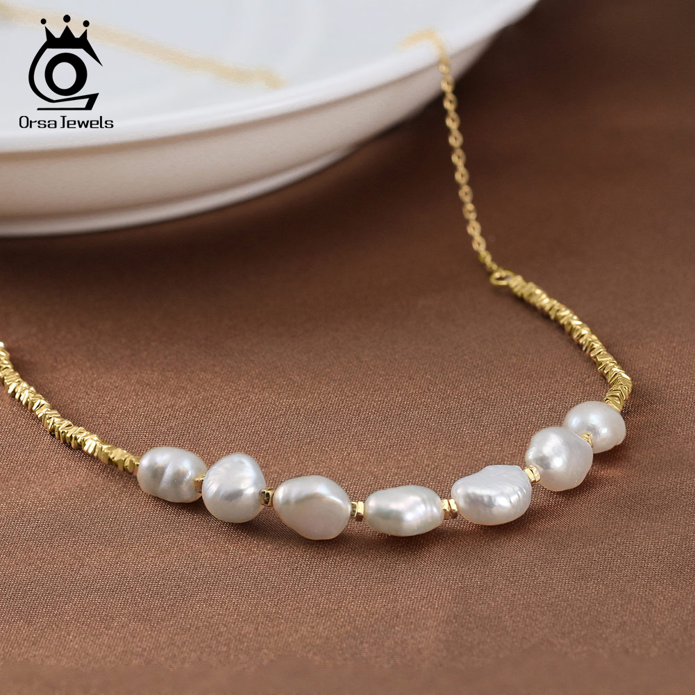 ORSA JEWELS Vintage 925 Sterli - Pearl Choker Necklace Vintage ulasan dan harga