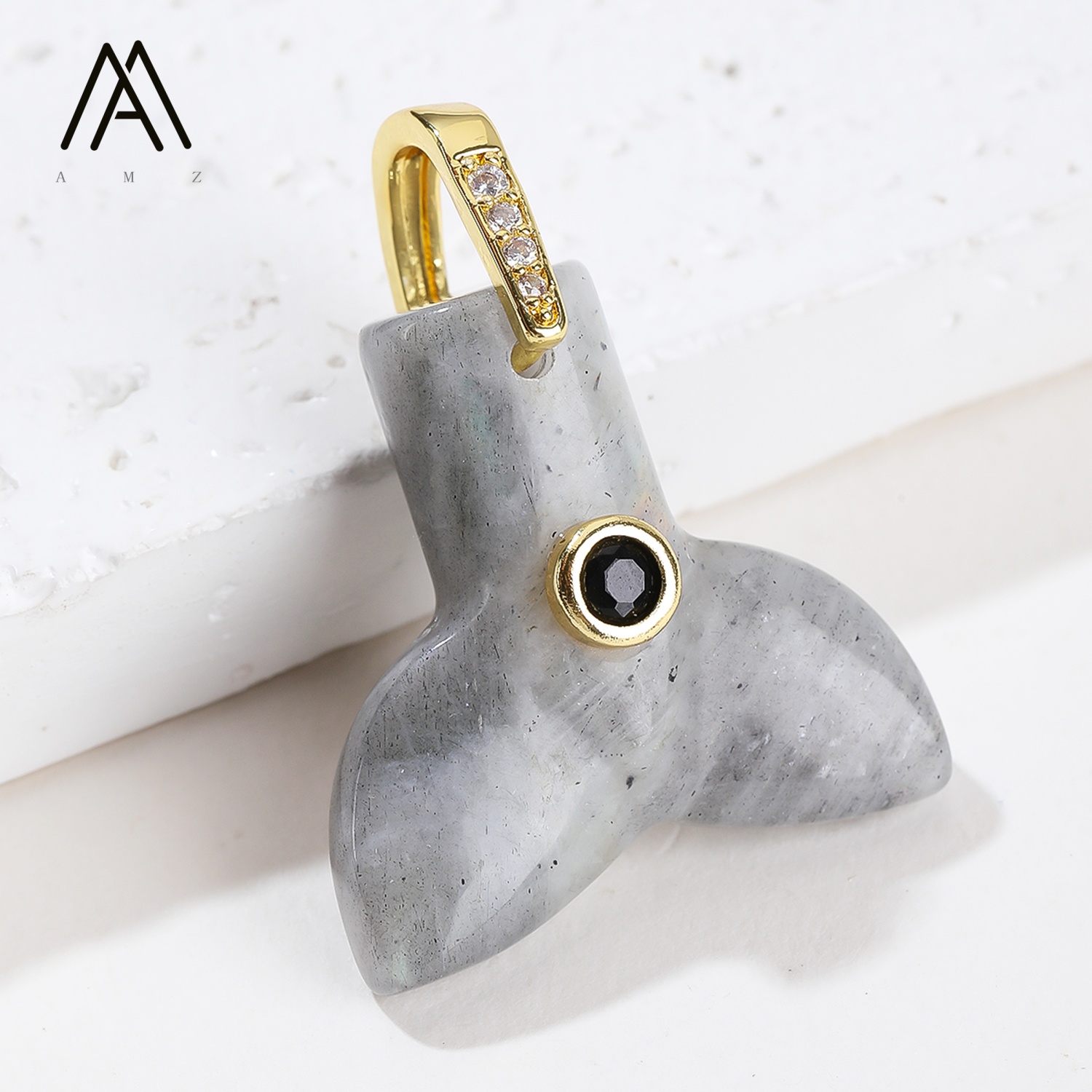 1/3/5/10pcs Fish Tail Natural  - Crystal Pendant Necklace Natural Stone ulasan dan harga