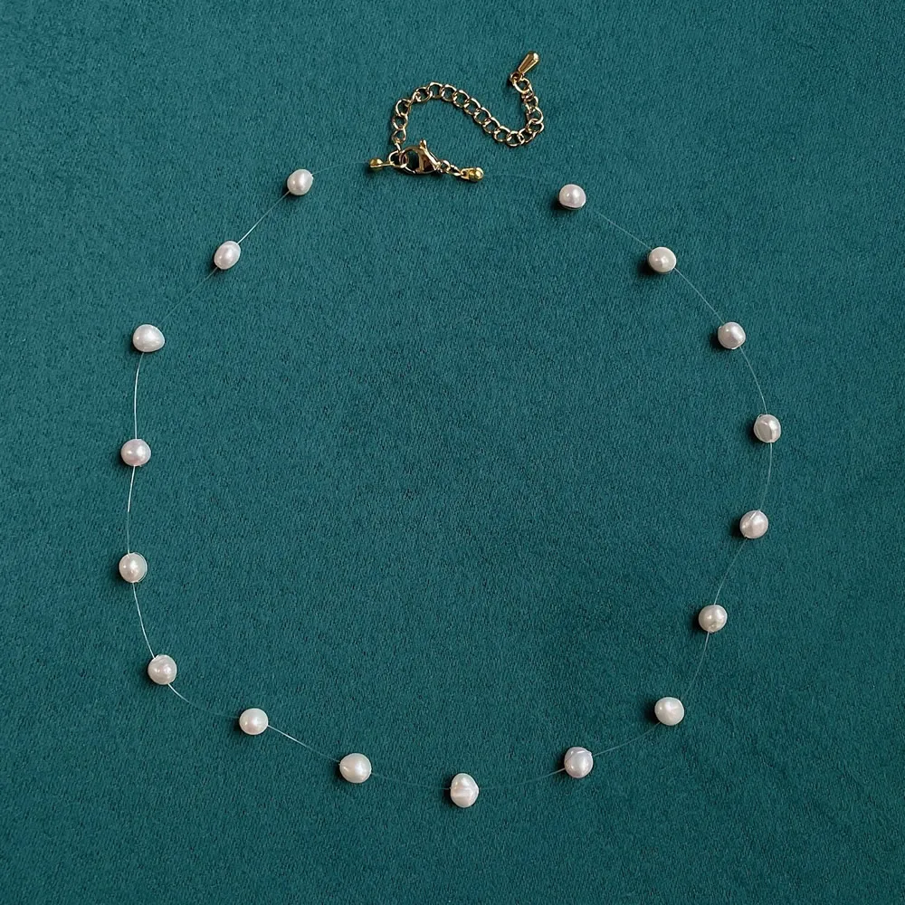 Natural Freshwater Pearl Neckl - Pearl Choker Necklace Vintage ulasan dan harga