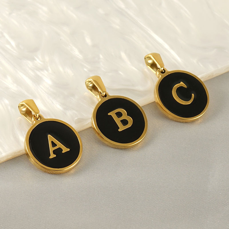Stainless Steel 18K Gold Plate - Initial Letter Necklace 18K Gold ulasan dan harga