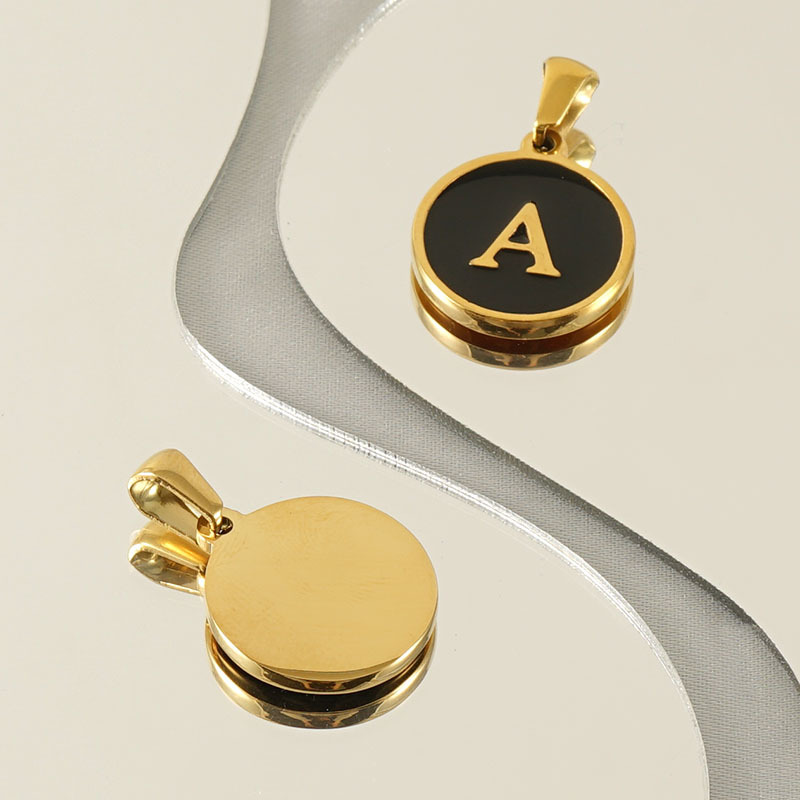 Stainless Steel 18K Gold Plate - Initial Letter Necklace 18K Gold ulasan dan harga