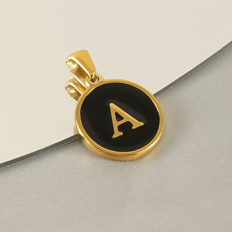 Stainless Steel 18K Gold Plate - Initial Letter Necklace 18K Gold ulasan dan harga