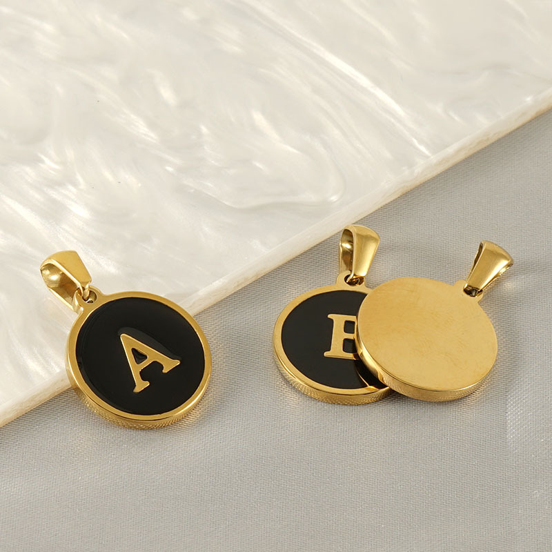 Stainless Steel 18K Gold Plate - Initial Letter Necklace 18K Gold ulasan dan harga