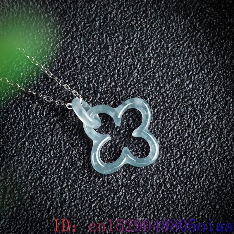 Blue Myanmar Jadeite Four Leaf - Necklaces ulasan dan harga