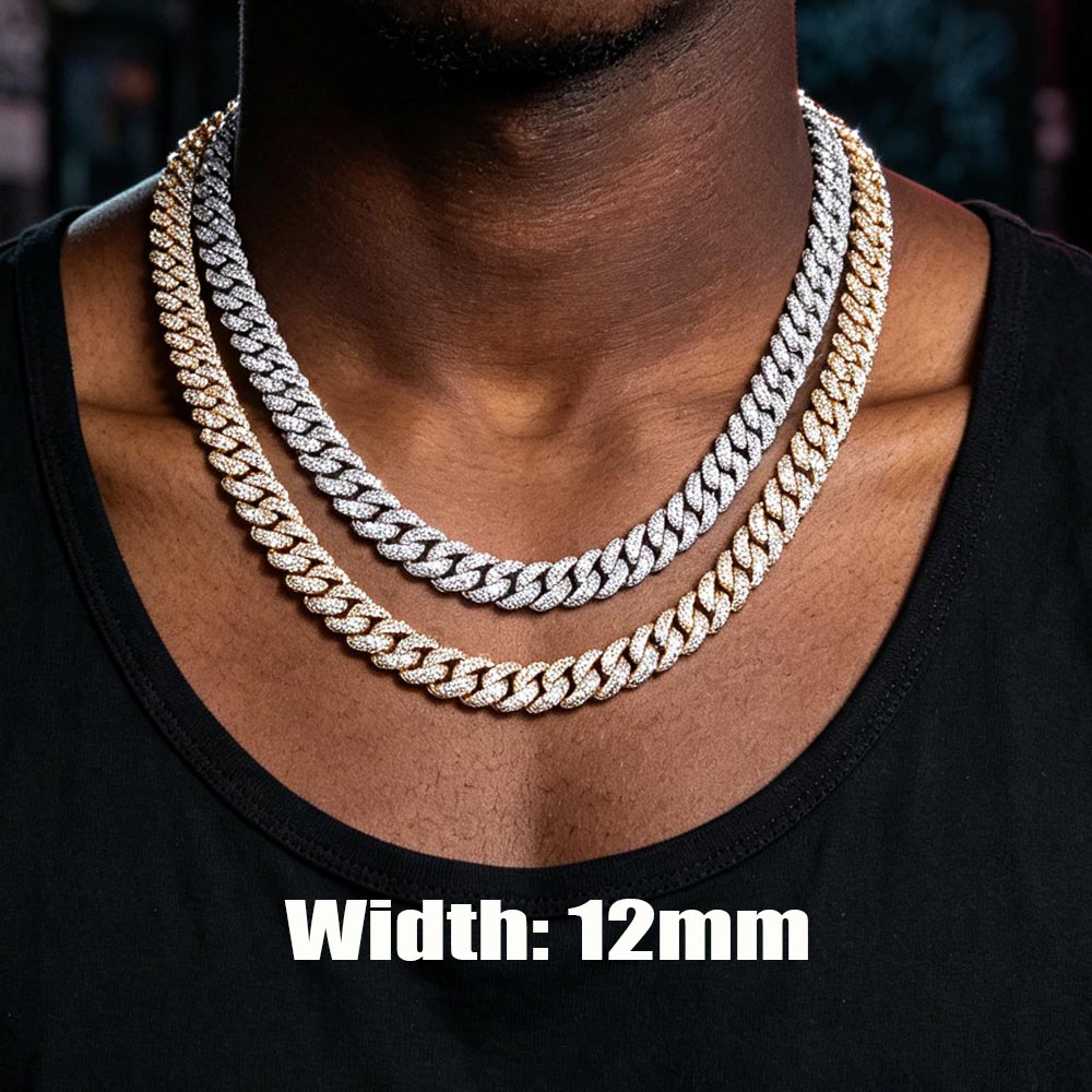 12mm Hip Hop Jewelry Diamond C - Cuban Link Chain 12Mm ulasan dan harga
