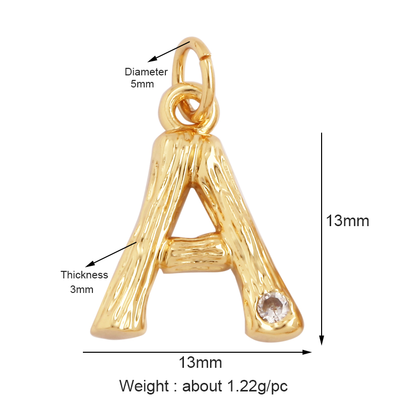Bamboo Wood Style 18K Gold Pla - Initial Letter Necklace 18K Gold ulasan dan harga