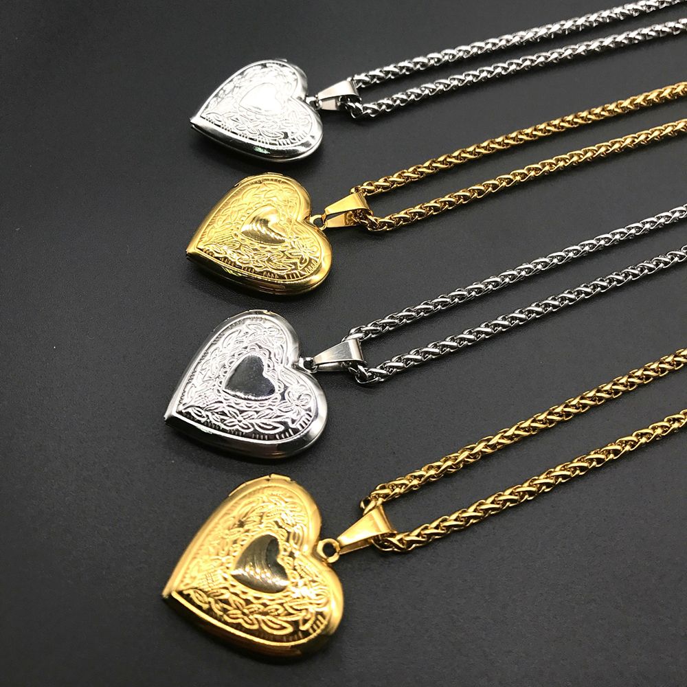 Love Heart Secret Message Lock - Heart Locket Necklace Photo ulasan dan harga