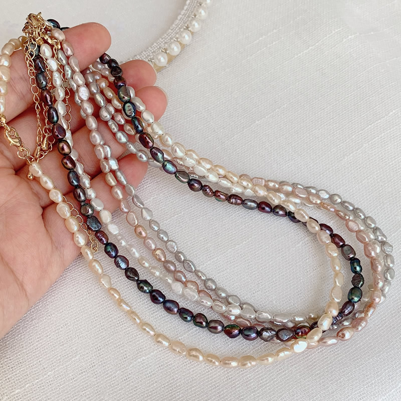 Fashion Natural Freshwater Pea - Pearl Choker Necklace Vintage ulasan dan harga