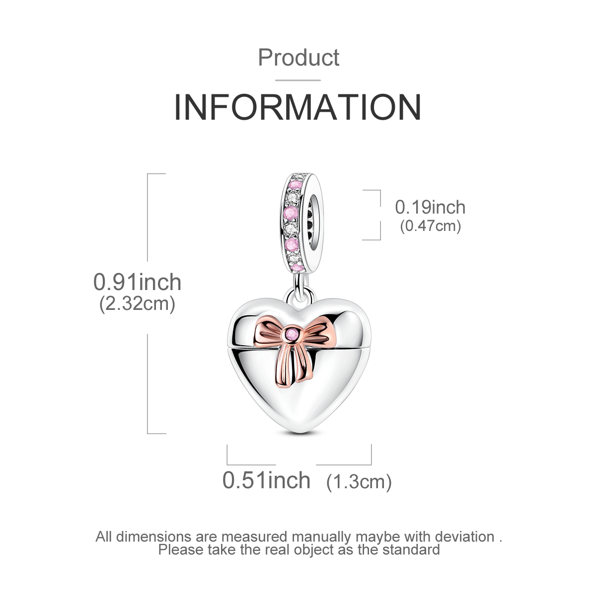 925 Sterling Silver Two-tone H - Heart Locket Necklace Photo ulasan dan harga